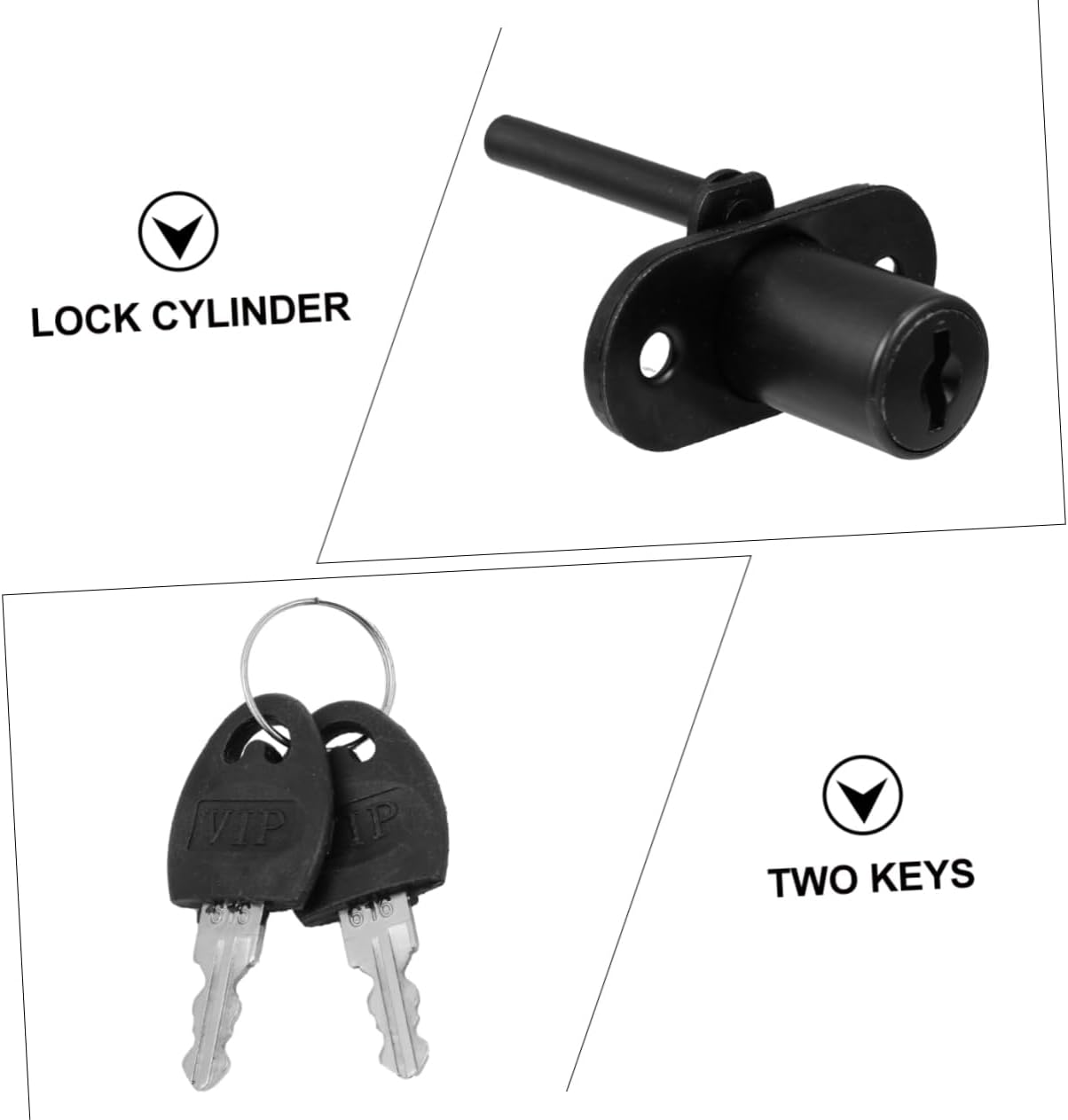 4-Pack Household Cabinet Door Locks, Central Lock Drawer Locks, File Cabinet Pad Locks - Cold Rolled Steel Bolt Locks for Cabinets, Desks, and Sheds