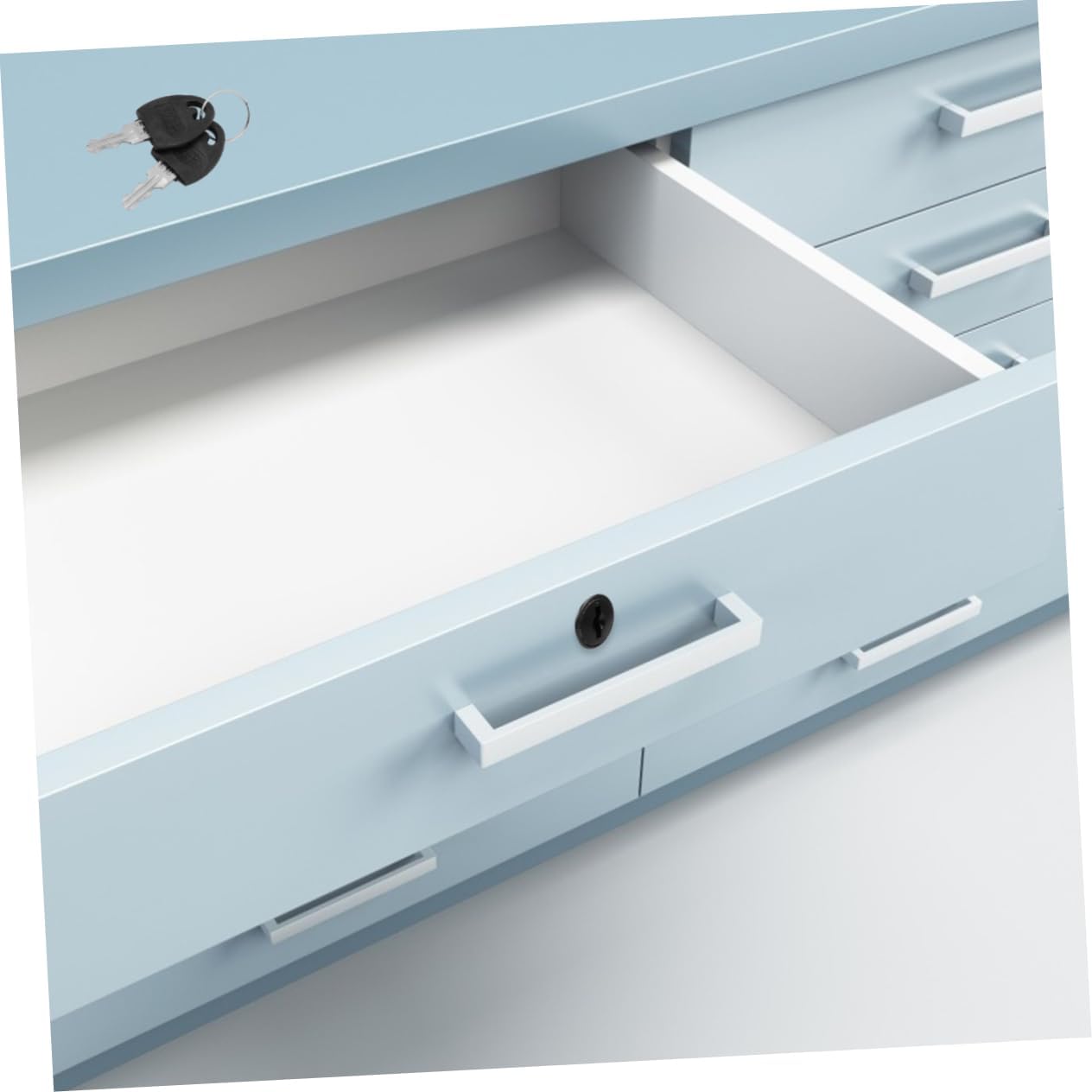 4-Pack Household Cabinet Door Locks, Central Lock Drawer Locks, File Cabinet Pad Locks - Cold Rolled Steel Bolt Locks for Cabinets, Desks, and Sheds