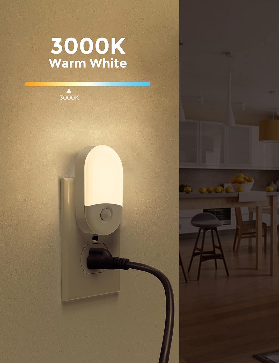 4-Pack L LOHAS LED Motion Sensor Night Lights for Wall Plug