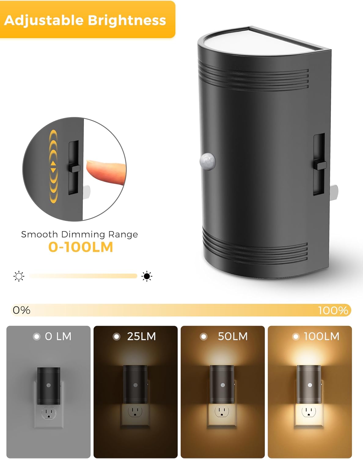 4-Pack L LOHAS LED Motion Sensor Night Lights for Wall Plug