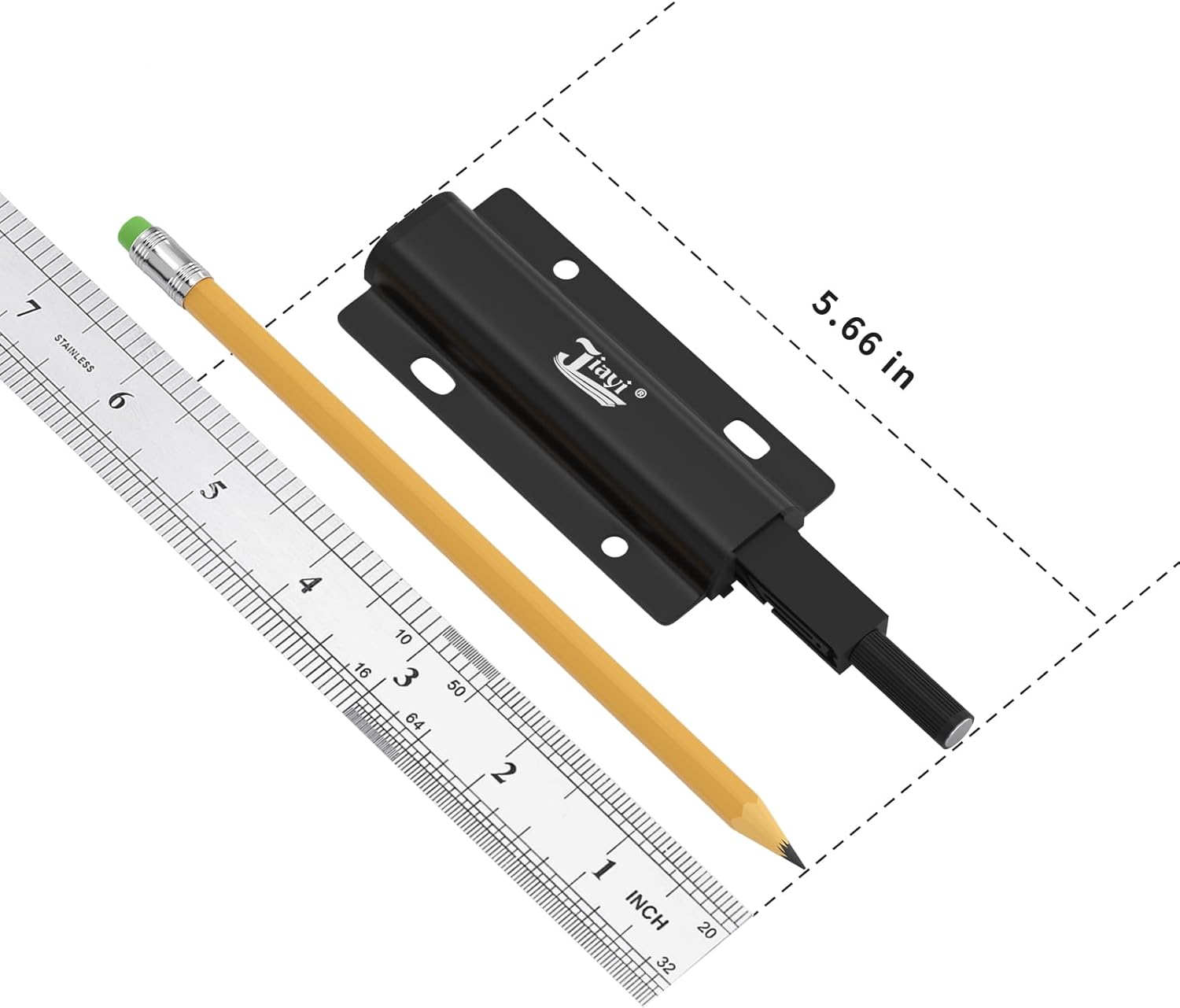 4 Pack Magnetic Push Latches for Cabinet Doors - Jiayi Touch Release Kitchen Door Closure Hardware, Black - WildKart