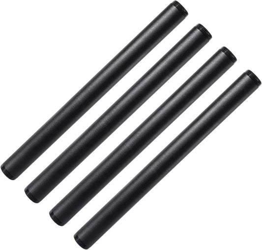 4 Pack of 1"x18" Black Painted Iron Pipe Nipples for DIY Furniture/Shelving - Home TZH Decorative Pipe Fittings