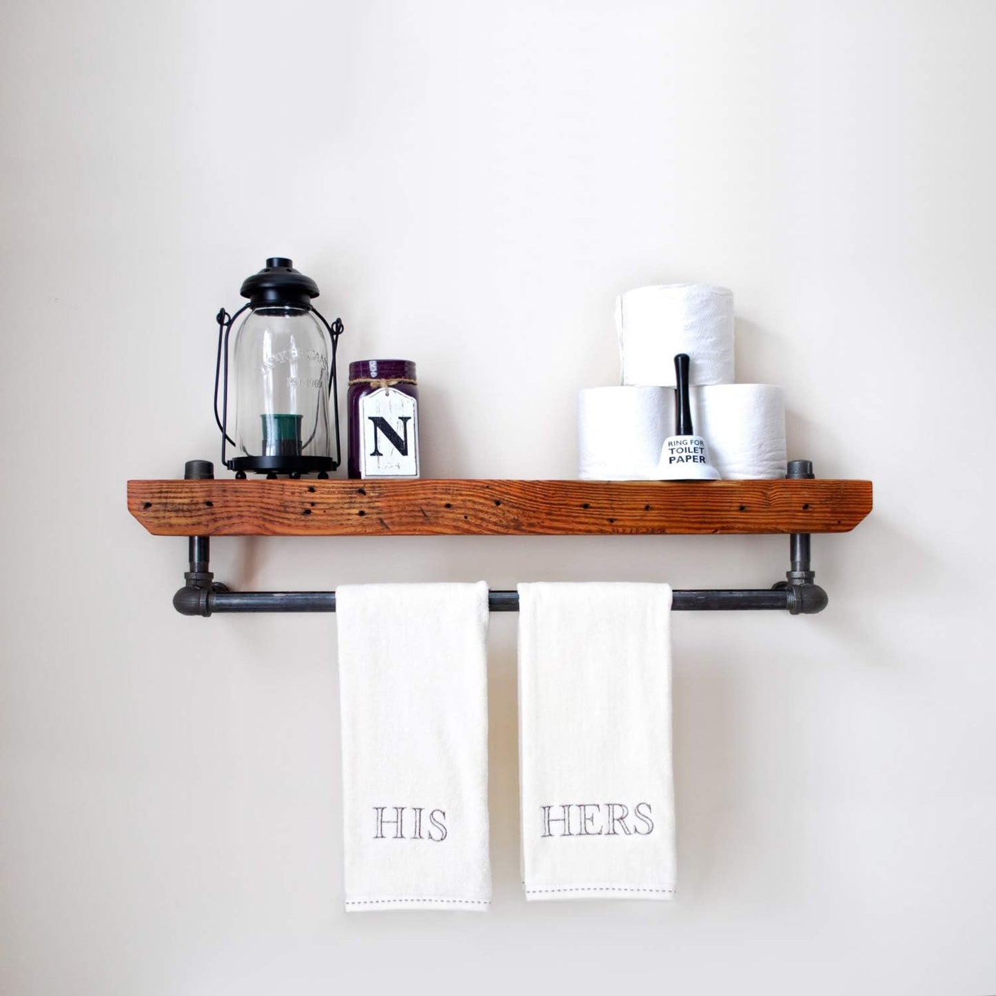 4 Pack of 1"x18" Black Painted Iron Pipe Nipples for DIY Furniture/Shelving - Home TZH Decorative Pipe Fittings