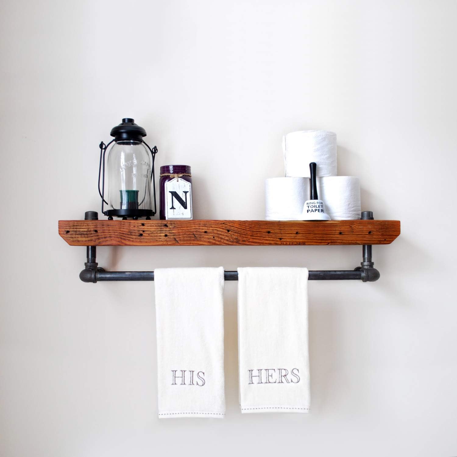 4 Pack of 1"x18" Black Painted Iron Pipe Nipples for DIY Furniture/Shelving - Home TZH Decorative Pipe Fittings