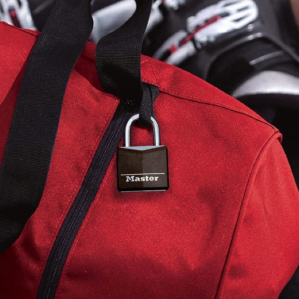 4 Pack of Master Lock Black Weather Resistant Keyed Alike Padlocks with Cover for Lockers, Fences, Sheds - 131Q - WildKart