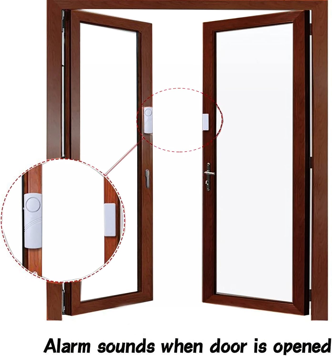 4 Pack PCTC Window and Door Alarms for Home Security - DIY Protection for Kids Safety, Burglar Alert System for Home or Office