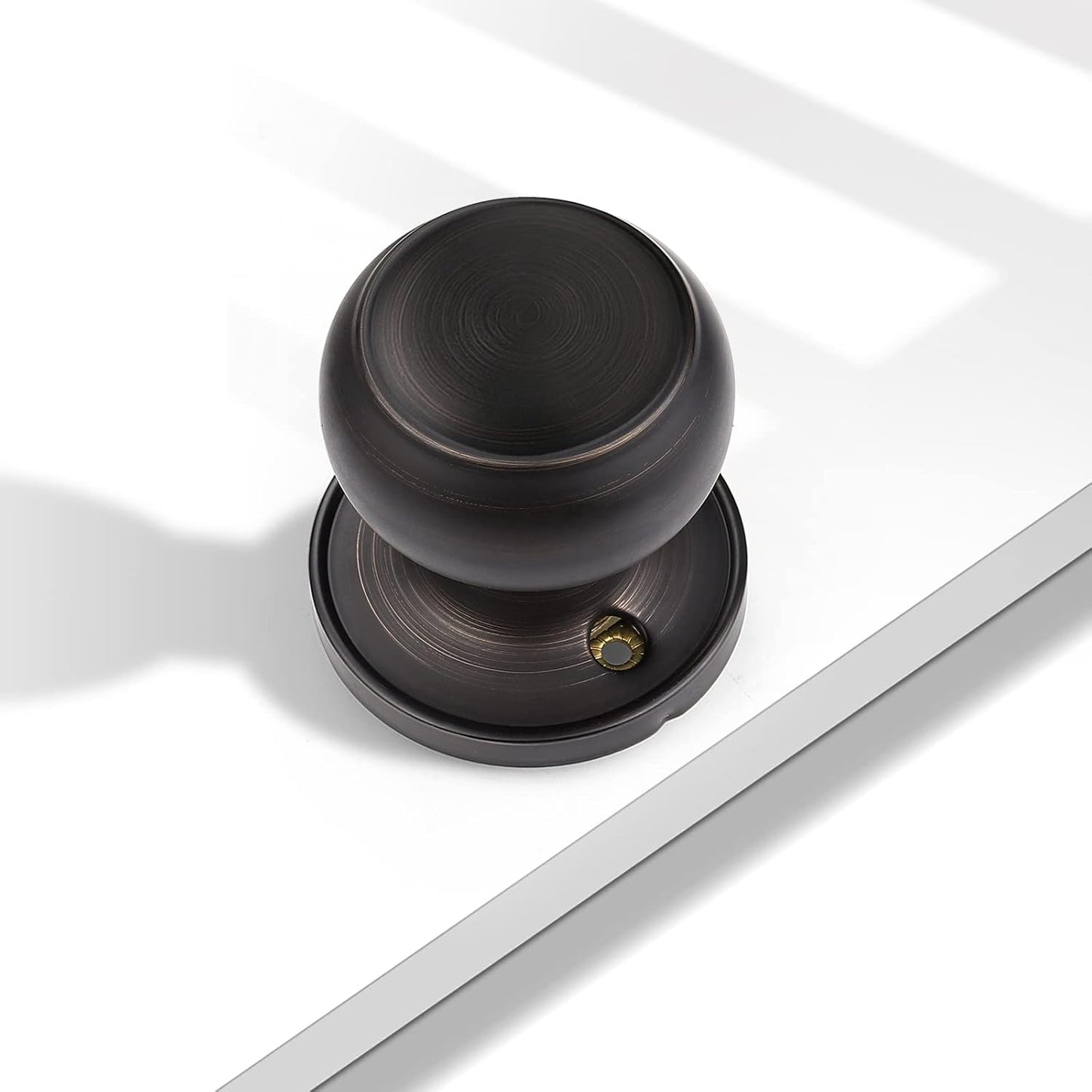 4 Pack Probrico Oil Rubbed Bronze Dummy Door Knobs for Closet French Doors, Inactive Single Side Interior Handles