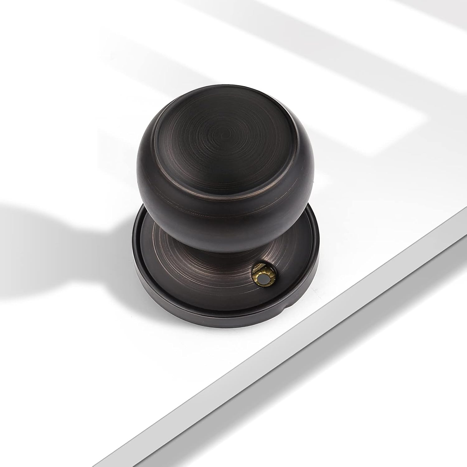 4 Pack Probrico Oil Rubbed Bronze Dummy Door Knobs for Closet French Doors, Inactive Single Side Interior Handles