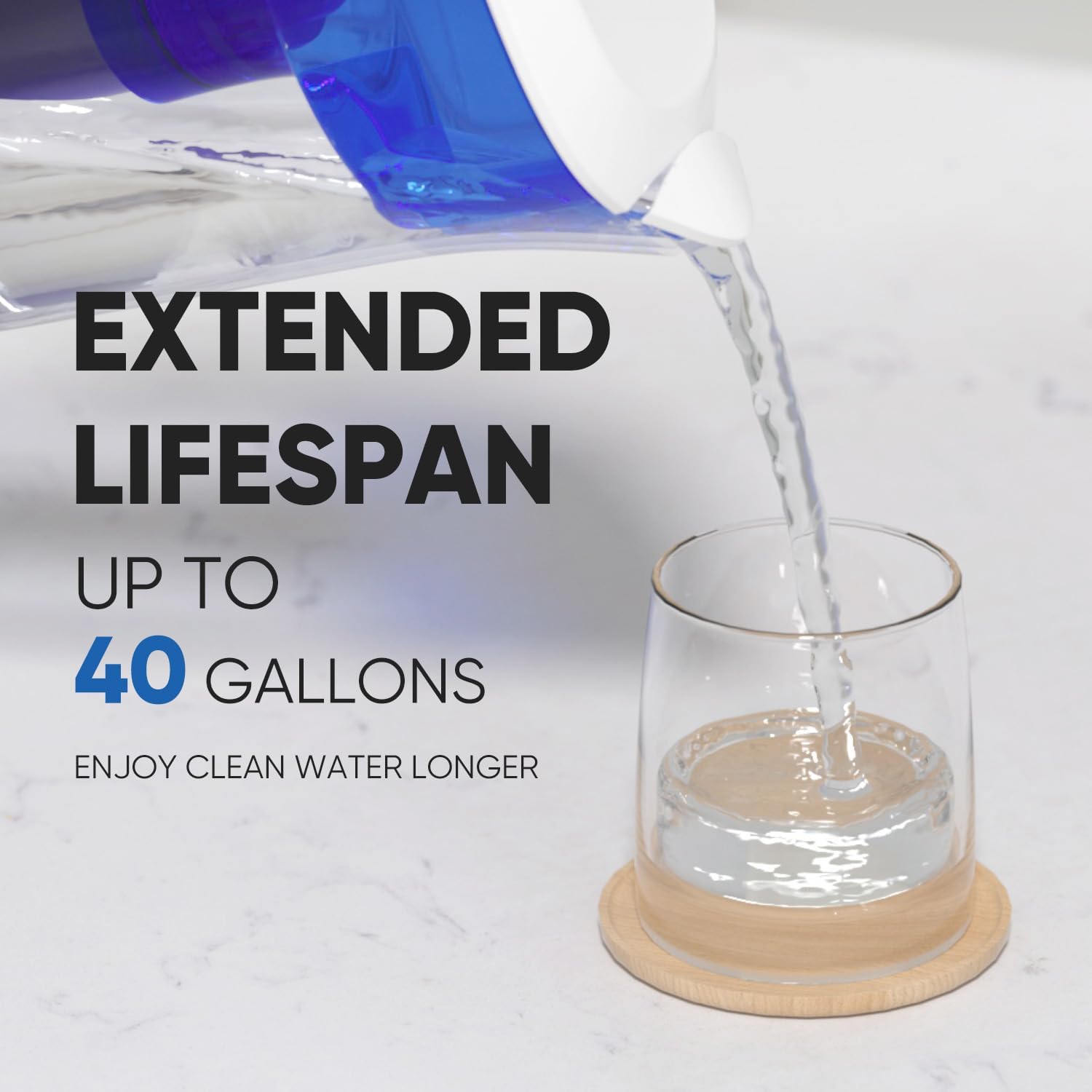 4-Pack PUREPLUS JFC900Z Water Filter Replacement for Pur Pitchers & Dispensers - Compatible with PPF900Z, PPF951K, PPT700W, CR-1100C, DS-1800Z, CR-6000C, PPT711W, PPT711, PPT710W, PPT111W, PPT111R