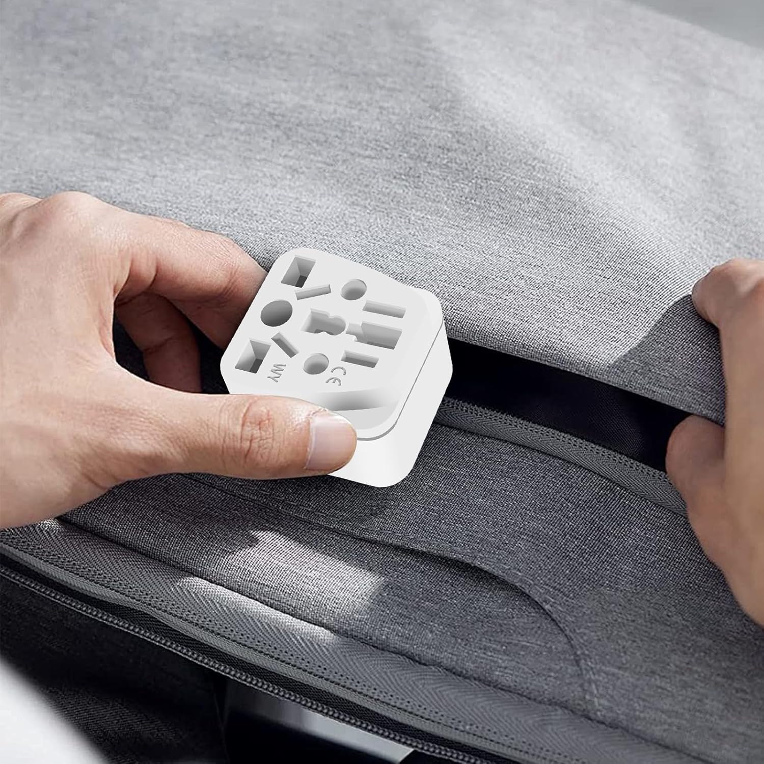 4 Pack Universal UK/European to US Plug Adapter - Type B Travel Essentials for American Outlets - White