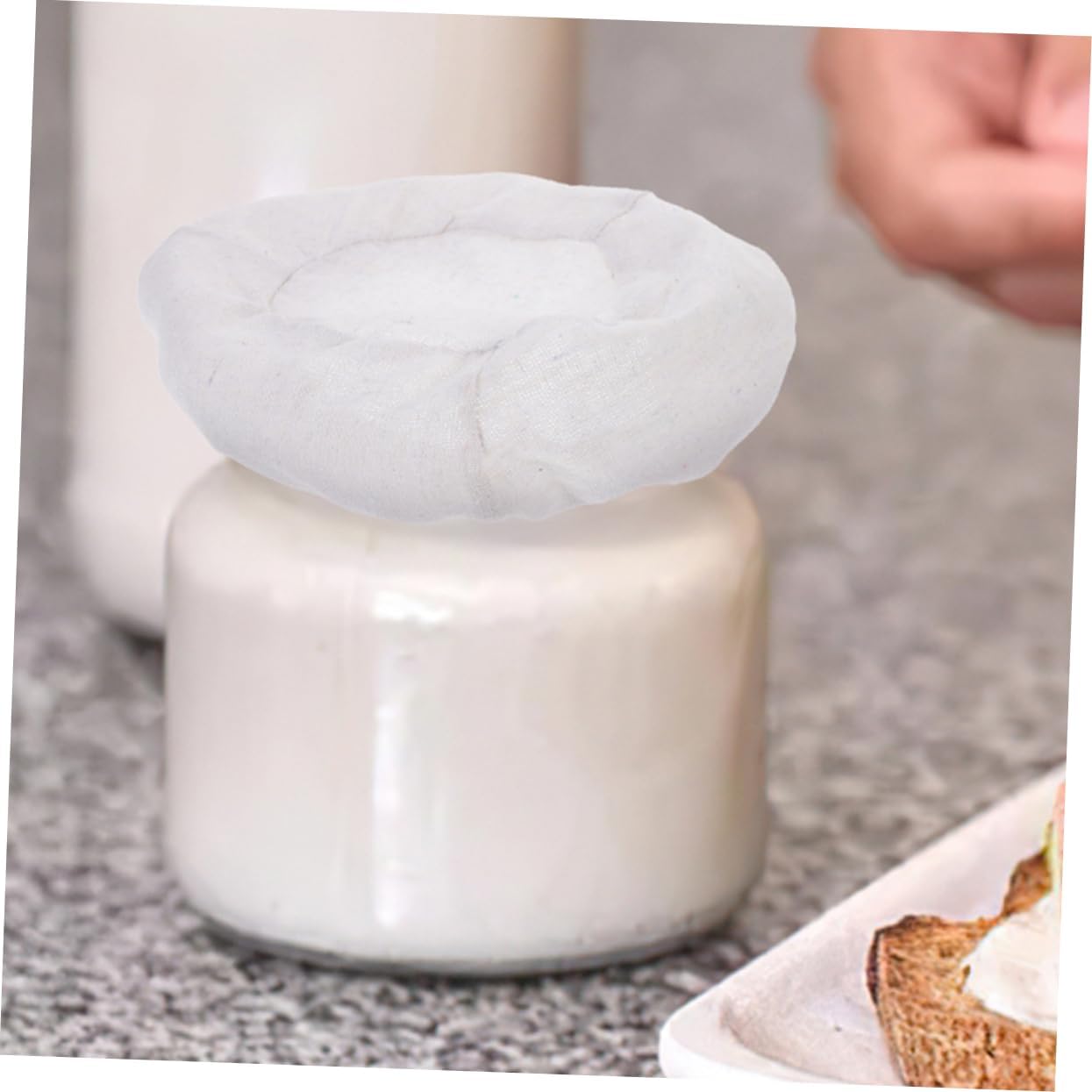 4 Pack Wide Mouth Canning Jar Lids with Airtight Seal - Perfect for Food Storage and Sourdough Bread Proofing
