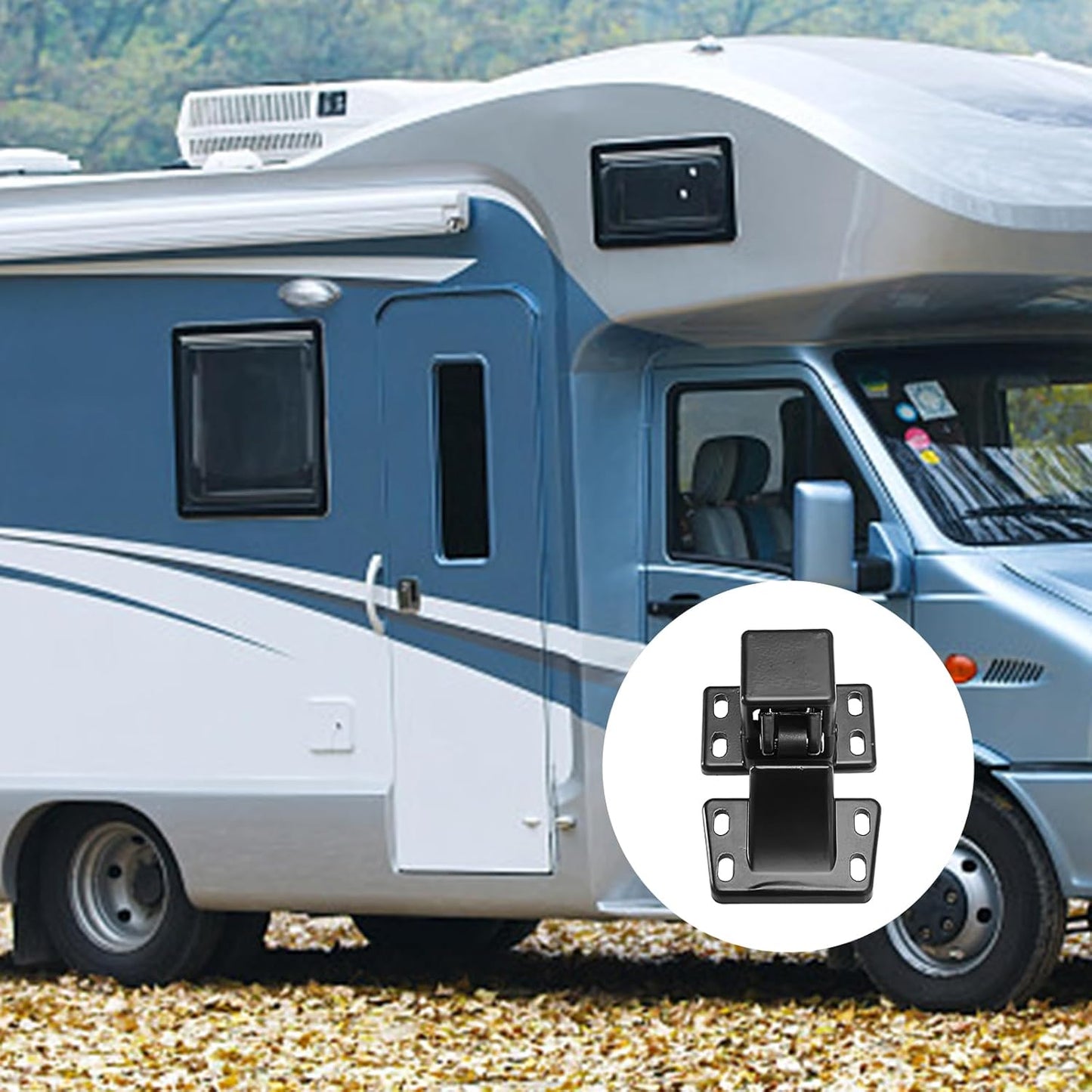 4 PCS Metal RV Transformation Lock Set for High-Temperature Paint Booths - Door Safety Latch Kit for RV Compartment Storage