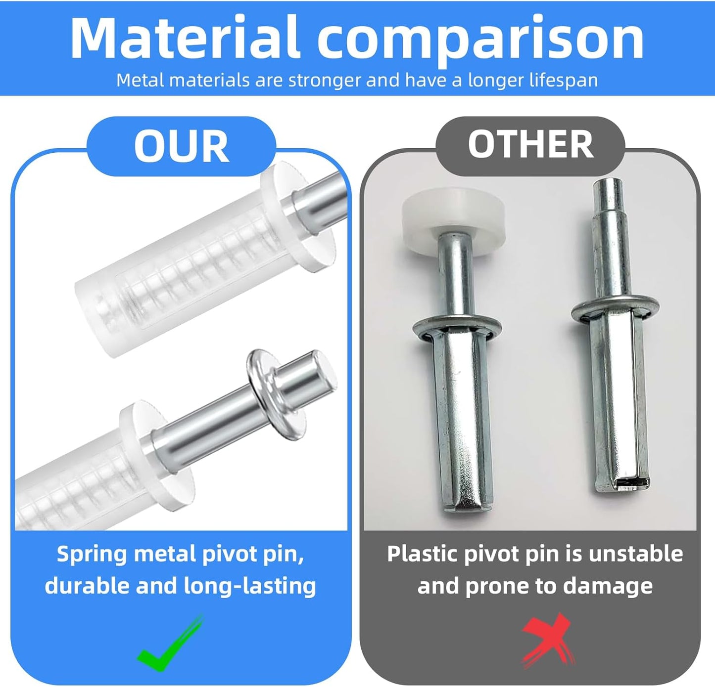 4-Piece Bifold Door Hardware & Folding Door Repair Kit - Pocket Door, Accordion Door, Barn Door - Maintenance Tool Kit - WildKart