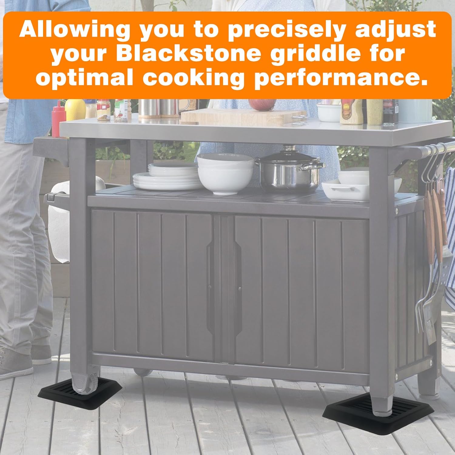 4 Piece Griddle Leveling Shims Kit for Blackstone Grills - Essential Accessories for Blackstone Griddle Stands