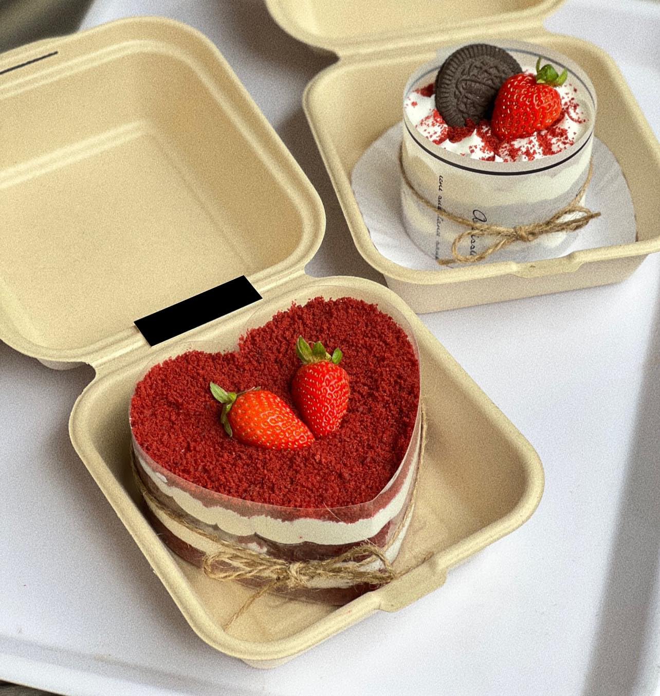 4-Piece Heart Shaped Aluminum Pans Set - Non-Stick Cake Tray Mold Tin Pack - 5", 6", 8", 10" Sizes - Removable Bottom - Quiche, Muffin, Chocolate Baking - Silver Color