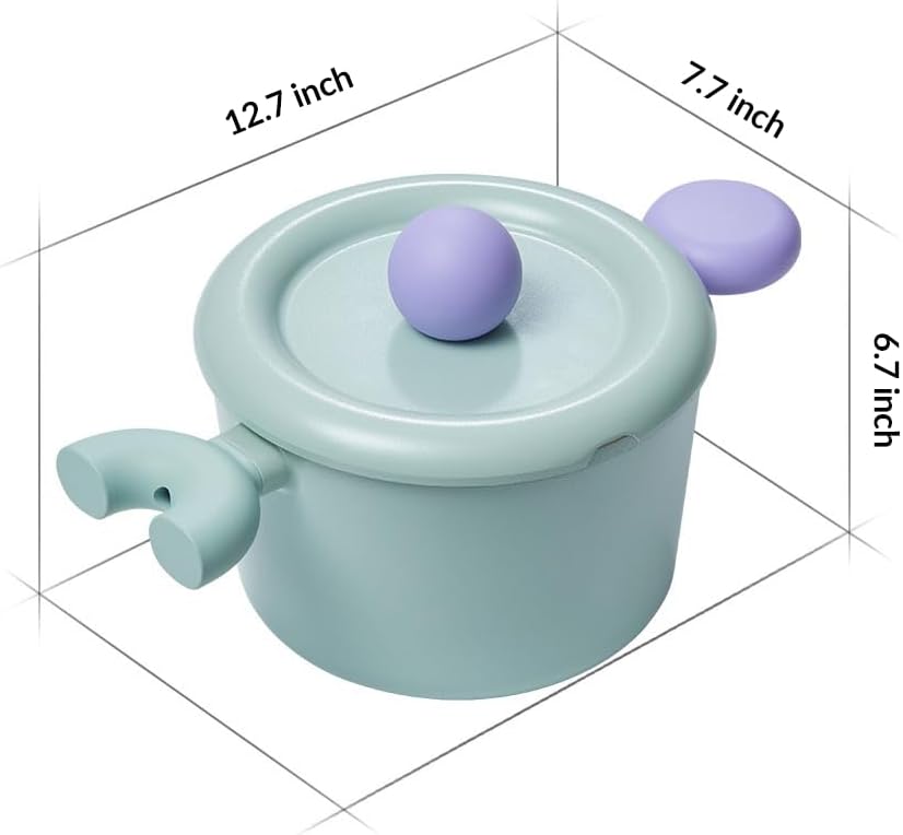 4-Piece Neoflam Better Finger Cookware Set in Mint and Yellow with Ceramic Coating for Kitchen