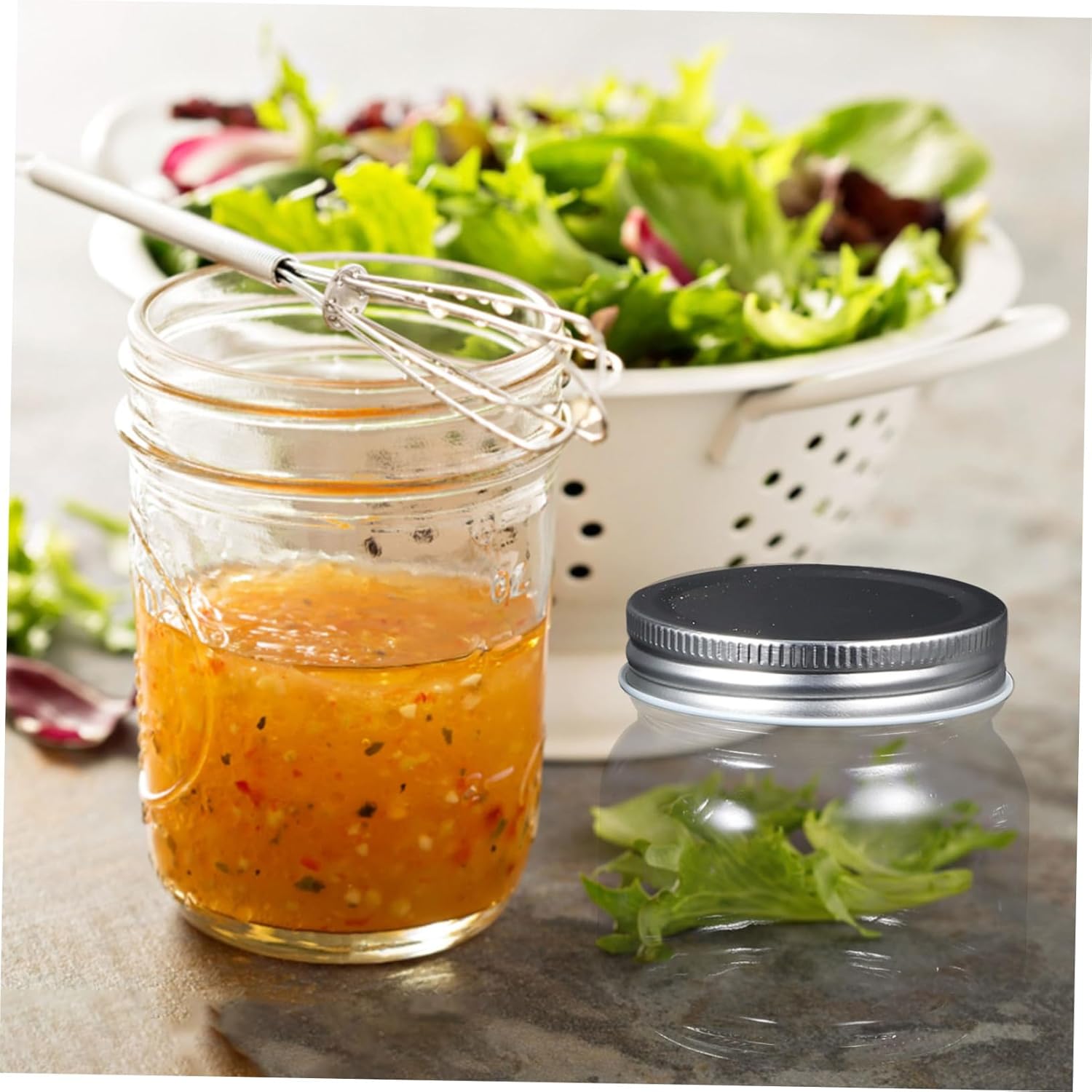 4-Piece Wide Mouth Glass Mason Jars Set for Easter Home Decor - Ideal for Marmalade, Honey, and Sealing