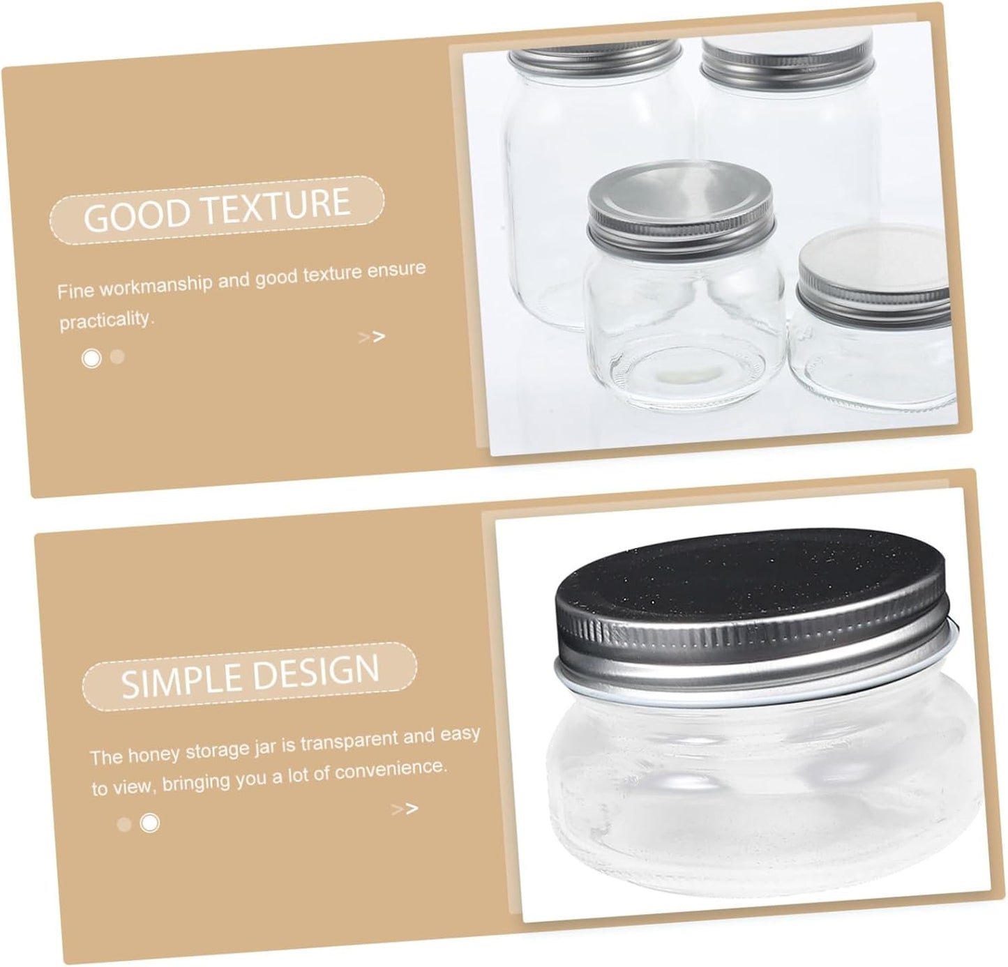 4-Piece Wide Mouth Glass Mason Jars Set for Easter Home Decor - Ideal for Marmalade, Honey, and Sealing