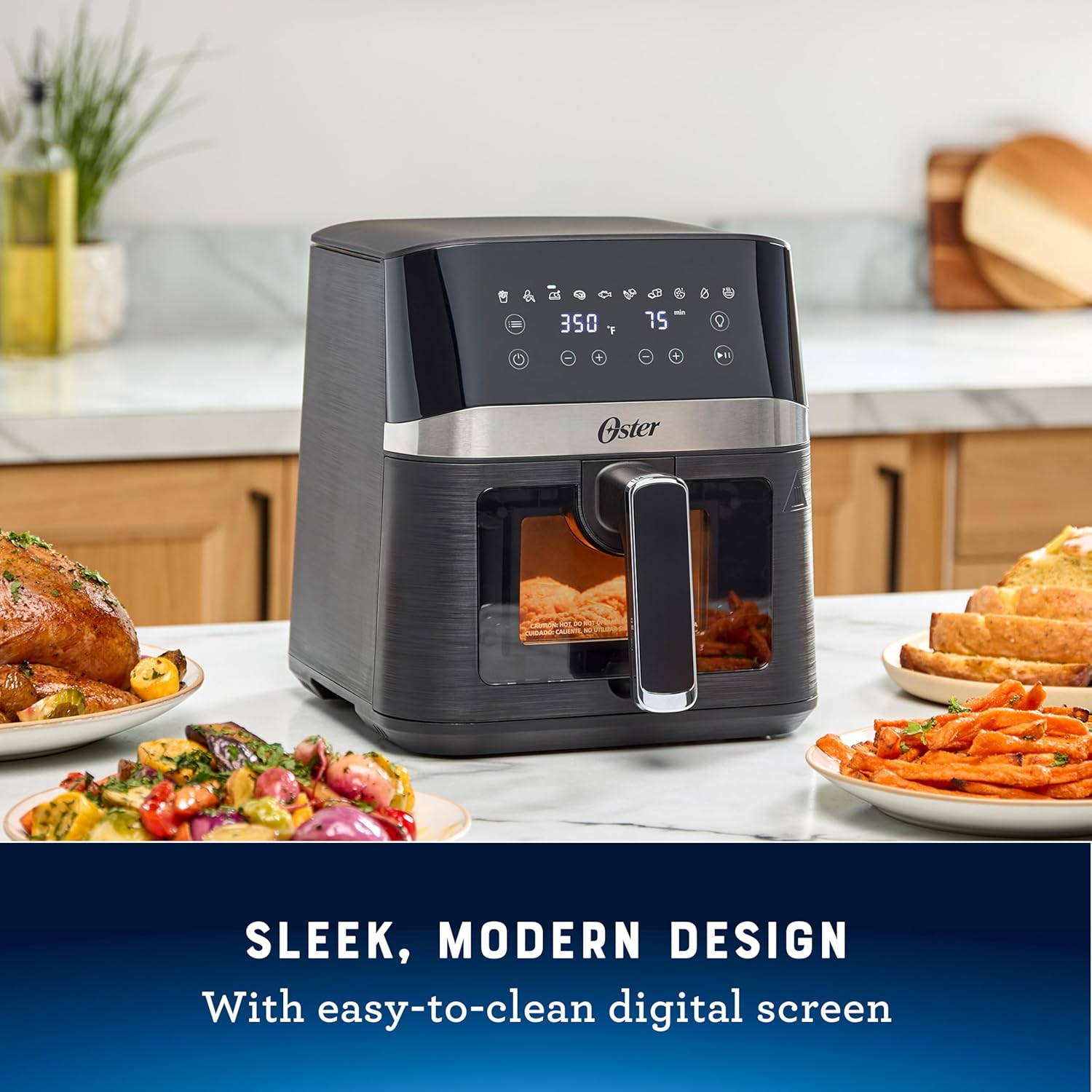 4 Quart Oster Digital Air Fryer with Window - Medium-Sized Air Fryer