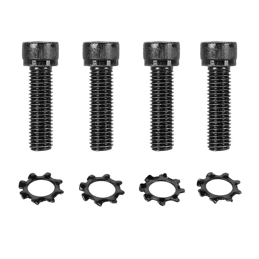 4 Sets Black Zinc Plated Allen Head AR Grip Screw Kit 1/4-28 * 7/8'' UNF 18-8 Stainless Steel Fine Threaded Cap Screws with Lock Washers and Hex Wrench