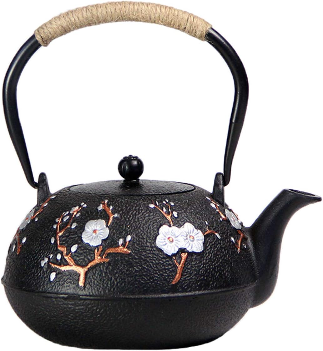 40 oz Cast Iron Tetsubin Tea Kettle with Stainless Steel Infuser - Healthy Japanese Tea Pot Workshop