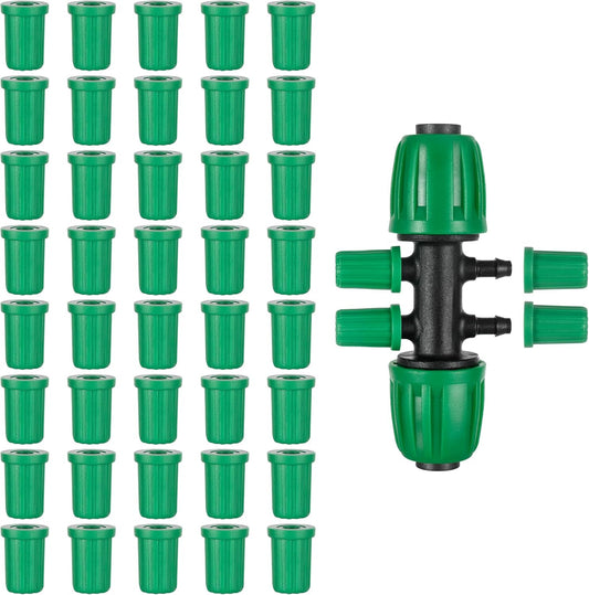 40 Pack 1/4 Barb Connector Plug Cap for Rubber Plug Fitting in Irrigation System Hose