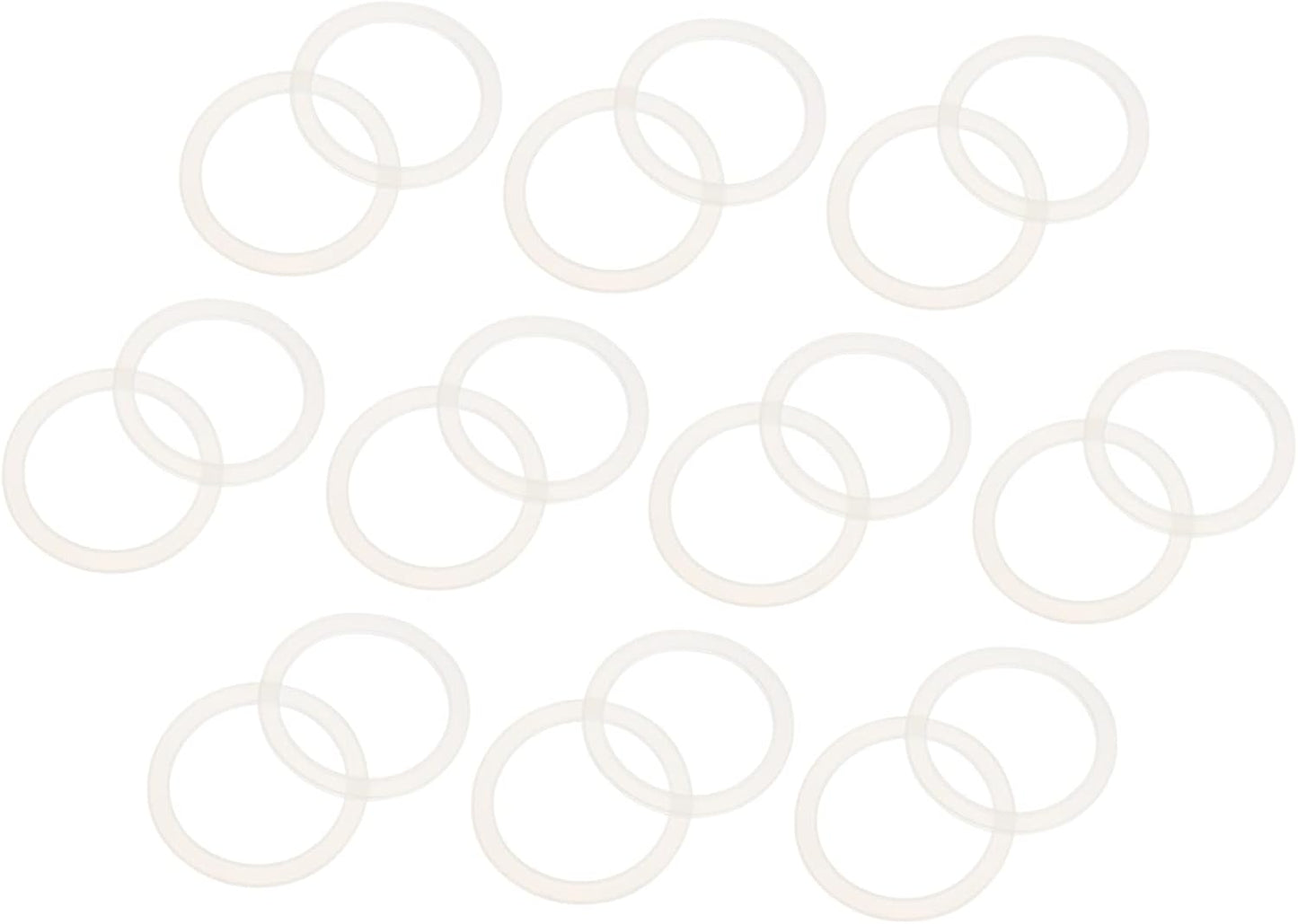 40-Pack Reusable Regular Mouth Mason Jar Seals with Macrame Cord - White Jar Gaskets for Canning Jar Lids
