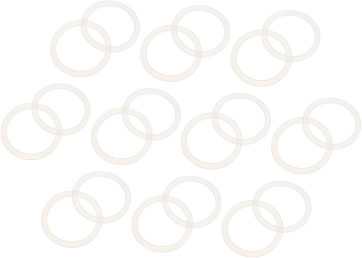 40-Pack Reusable Regular Mouth Mason Jar Seals with Macrame Cord - White Jar Gaskets for Canning Jar Lids