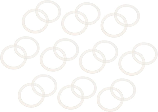 40-Pack Reusable Regular Mouth Mason Jar Seals with Macrame Cord - White Jar Gaskets for Canning Jar Lids
