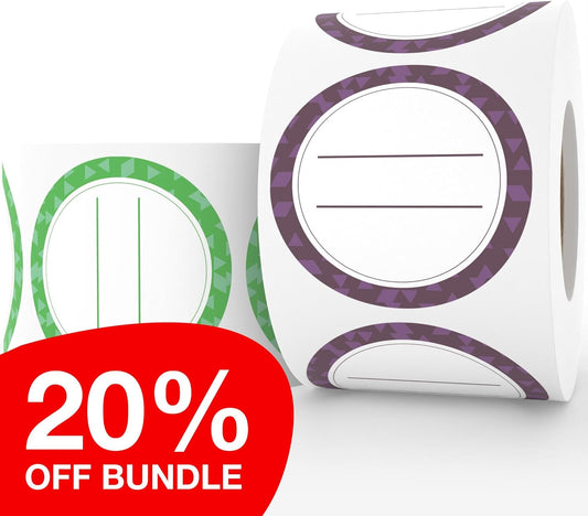 400 Pack Dissolvable Canning Labels for Jars - Removable 2" Mason Jar Labels - Dissolvable Food Labels for Containers - Homemade Canning Stickers