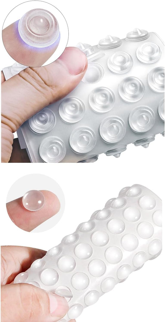 400 Pcs Clear Self Adhesive Rubber Cabinet Door Bumpers Set - Sound Dampening Hemispherical and Conical Pads
