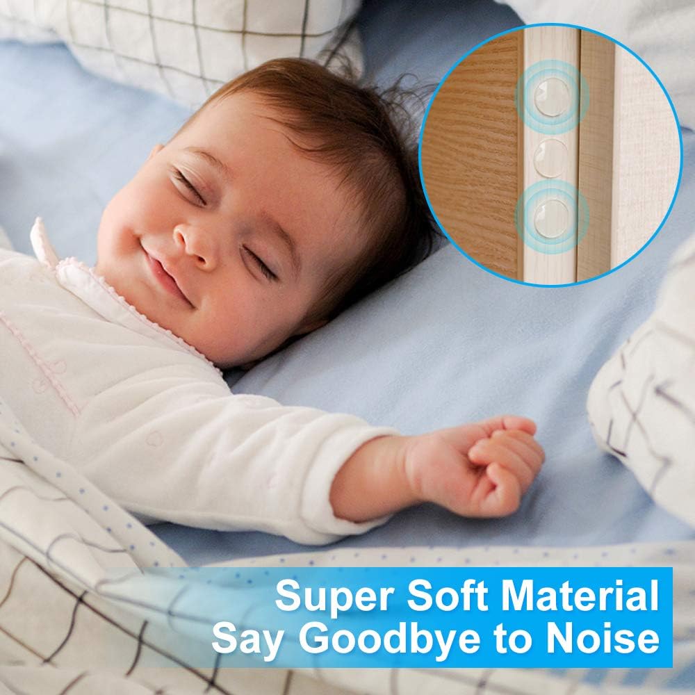 400 Pcs Clear Self Adhesive Rubber Cabinet Door Bumpers Set - Sound Dampening Hemispherical and Conical Pads