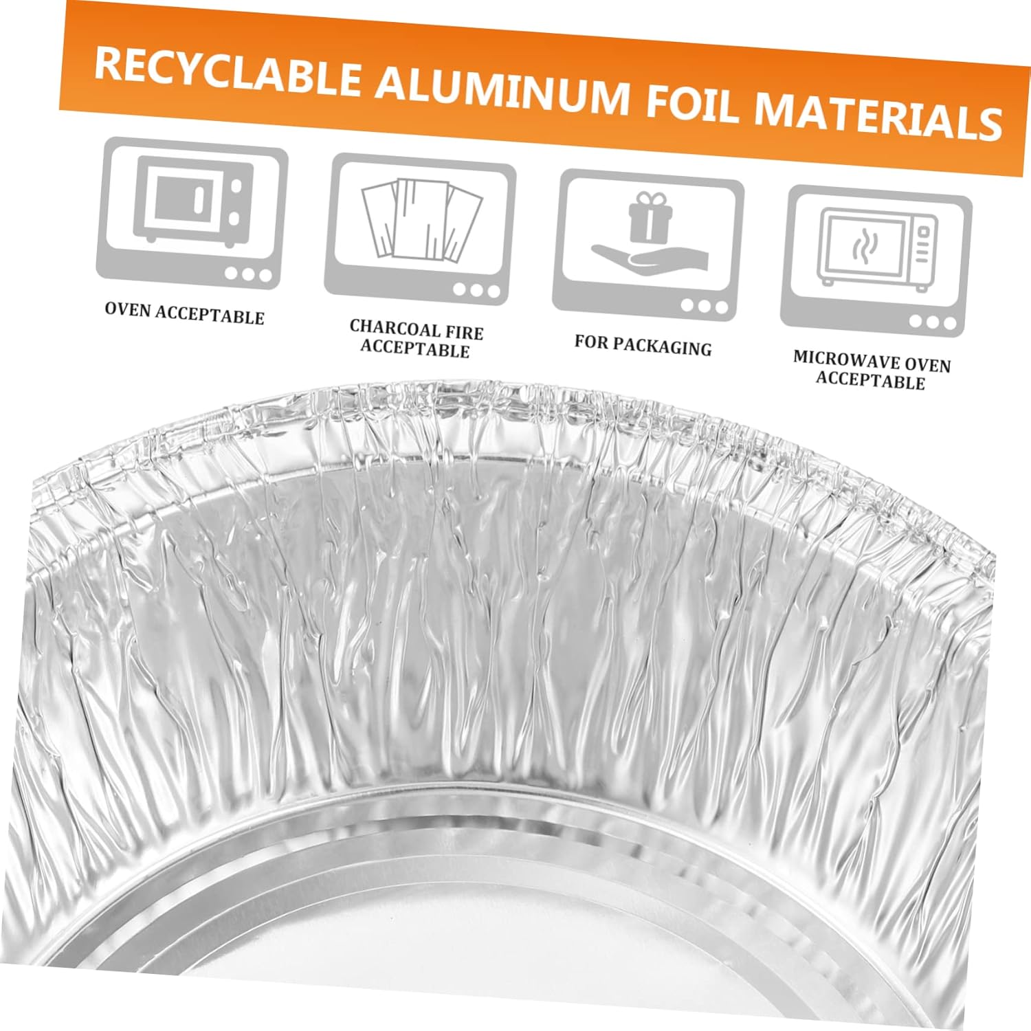 40pcs Round Aluminum Pans for Baking, Roasting, and Serving - Disposable Storage Trays for Cakes, Pies, and BBQ - Ideal for Home, Cafes, and Bakeries