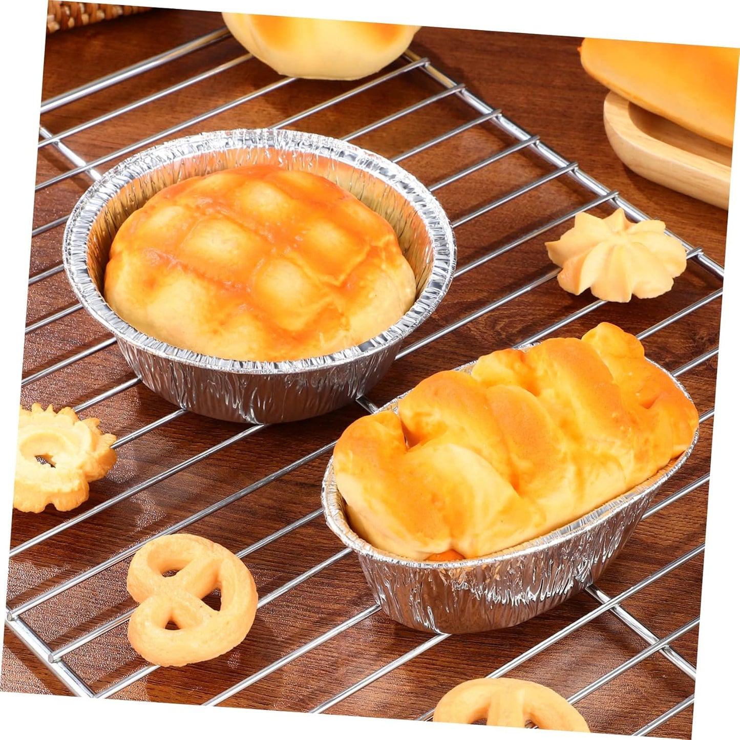 40pcs Round Aluminum Pans for Baking, Roasting, and Serving - Disposable Storage Trays for Cakes, Pies, and BBQ - Ideal for Home, Cafes, and Bakeries