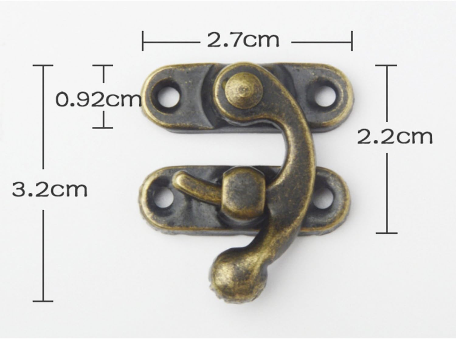 40pcs Small Box Hinges & Latches Set with 240 Replacement Screws - Antique Bronze Tone