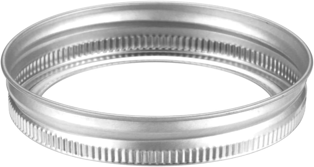 42pcs Wide Mouth Canning Jar Rings, 86mm Tinplate Sealed Leak Proof Silver Mason Jar Lids