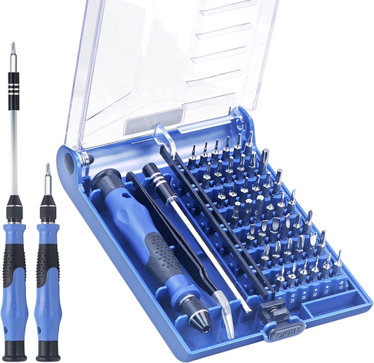45 in 1 Mini Screwdriver Set with Precision Bits, Tweezers, and Extension Shaft - Ideal for Laptop, PC, Phone, Computer, Game Console Repair
