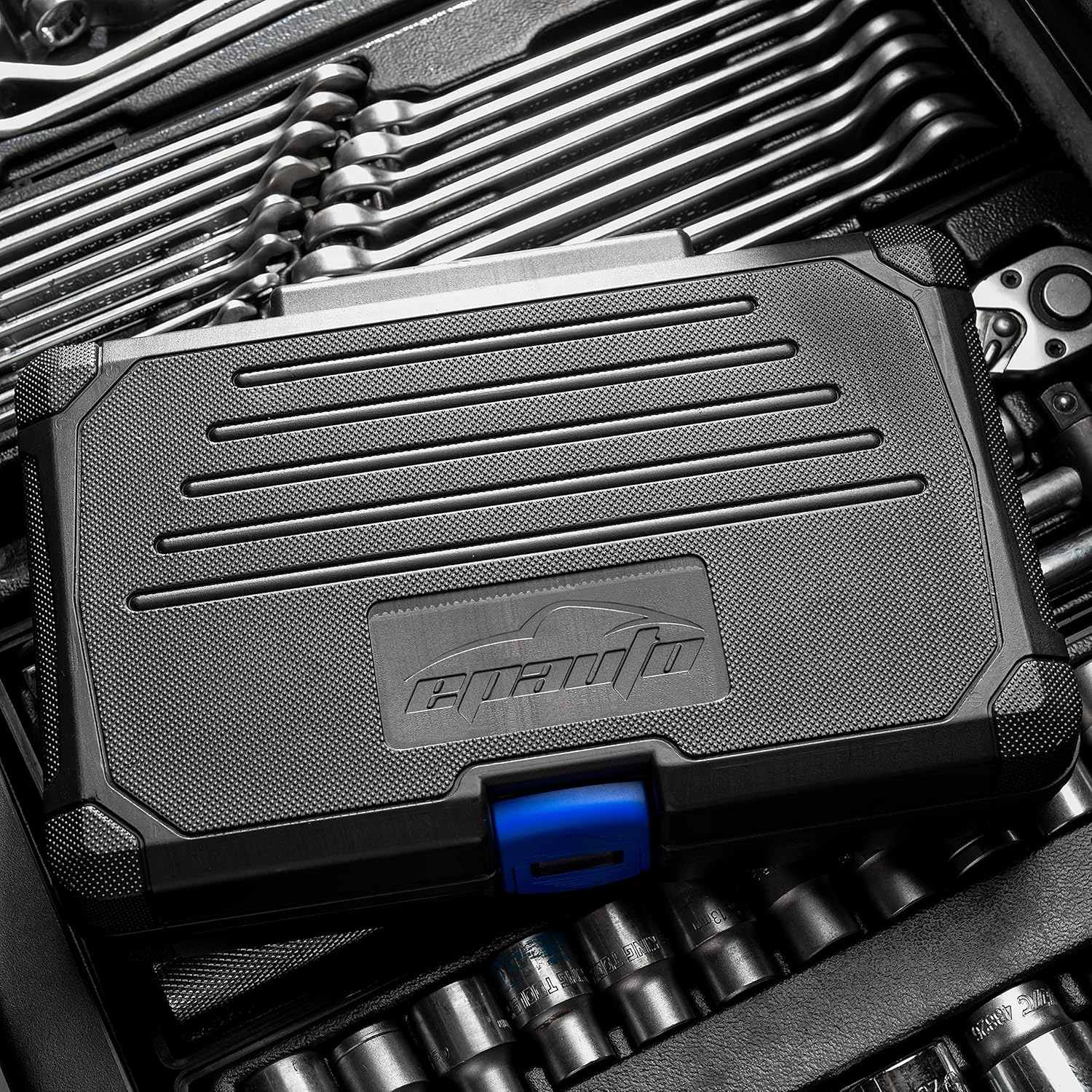 45-Piece 3/8" Drive Socket Set with 72-Tooth Pear Head Ratchet by EPAuto