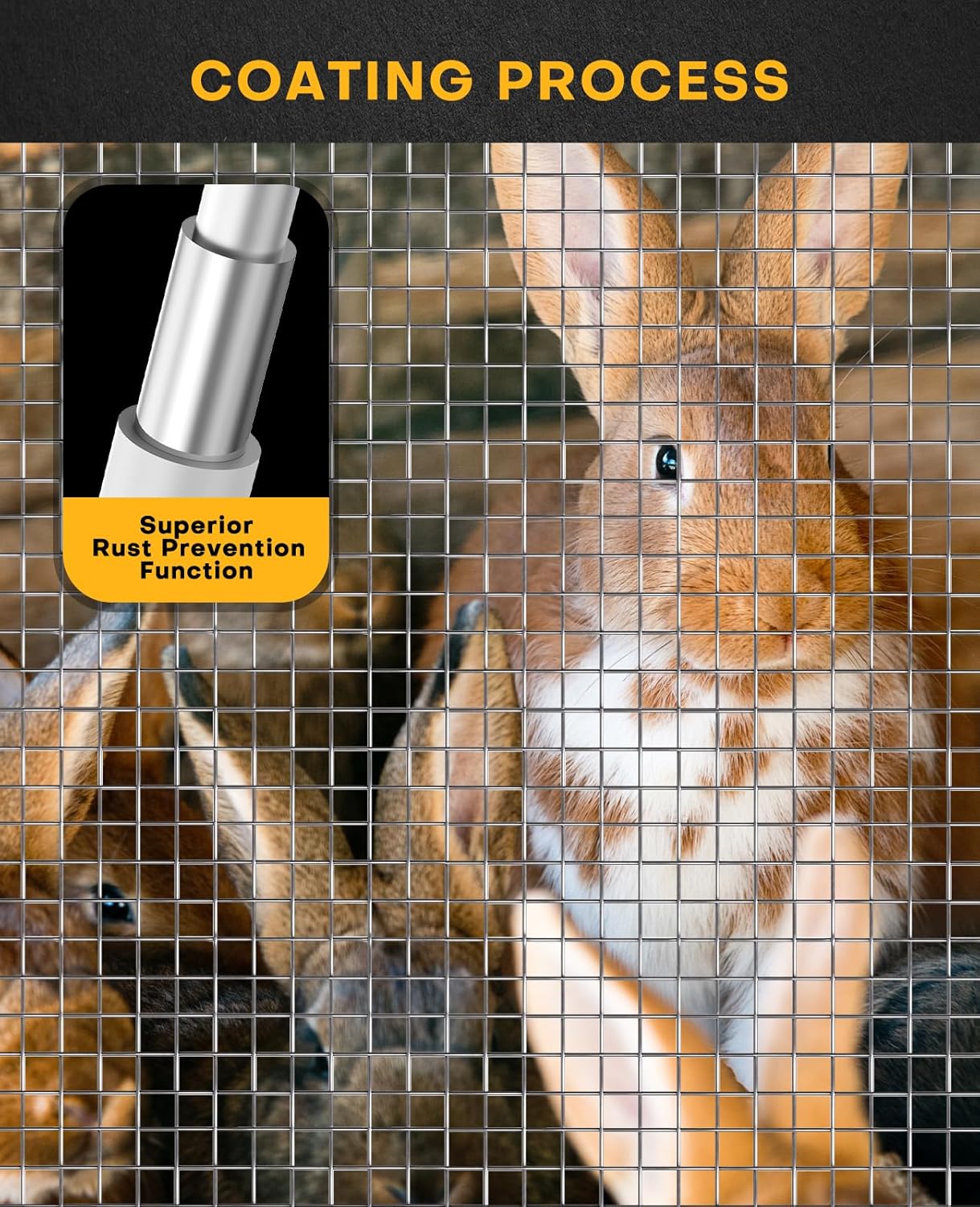 48in x 100ft 1/4 inch 23Ga Hardware Cloth Hot Dipped Galvanized Wire Fence Roll for Chicken Coops and Gardens