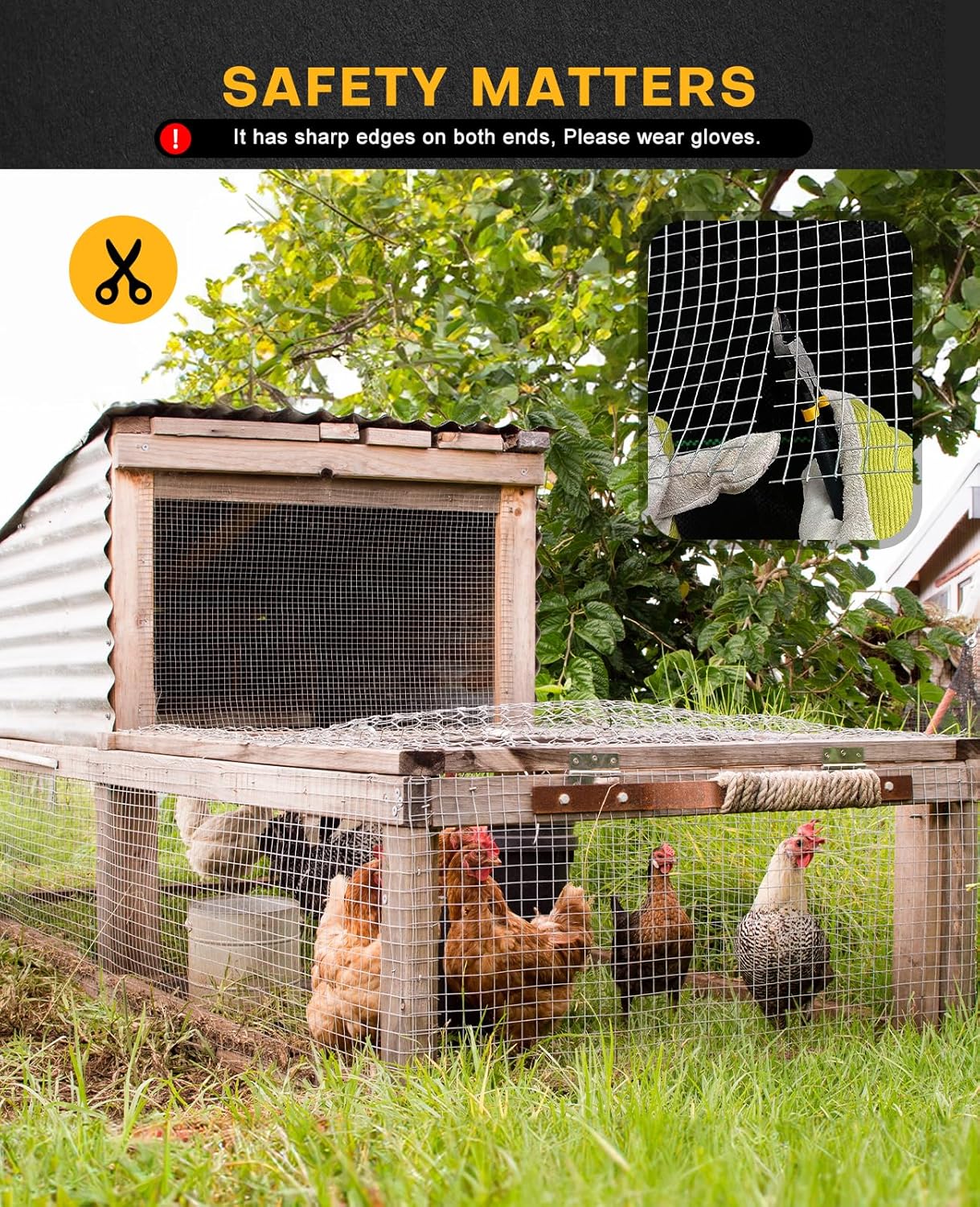 48in x 100ft 1/4 inch 23Ga Hardware Cloth Hot Dipped Galvanized Wire Fence Roll for Chicken Coops and Gardens