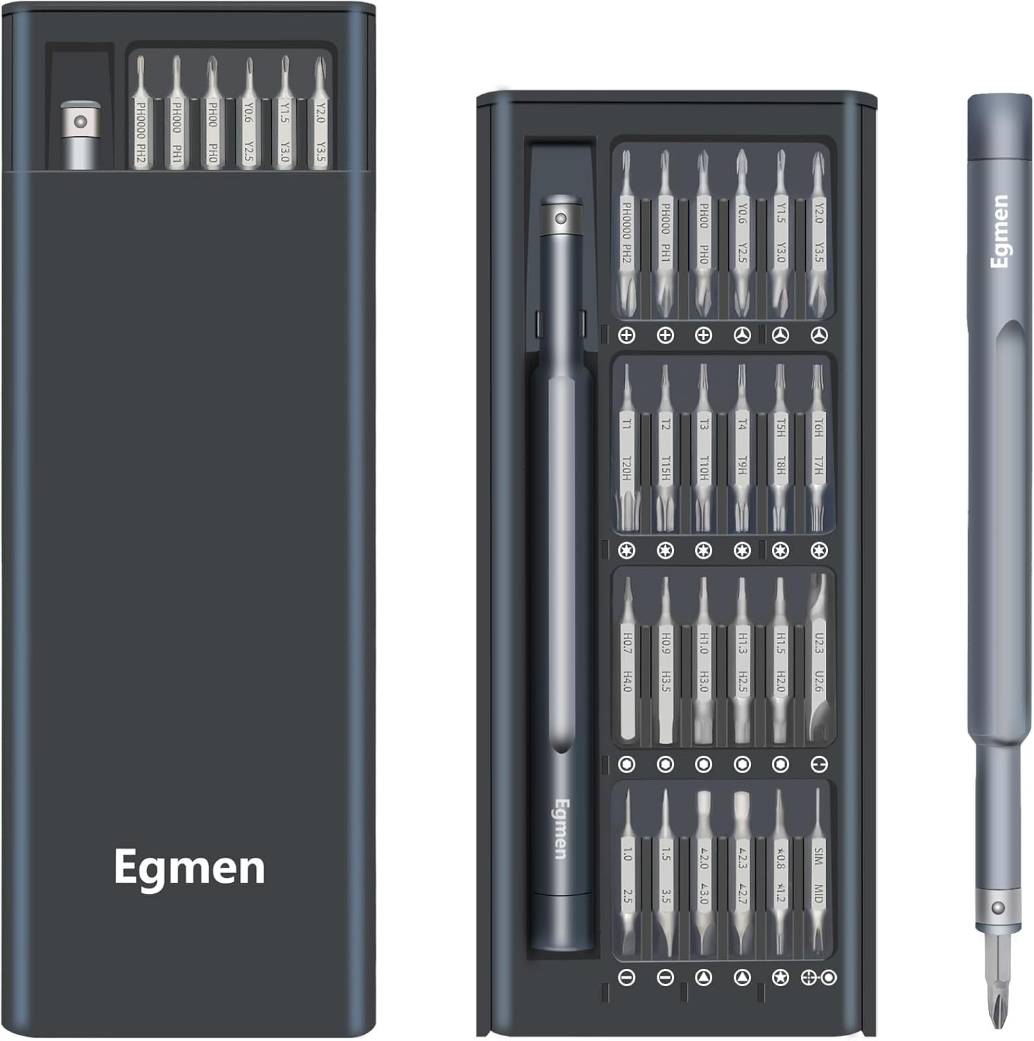 49-Piece Precision Screwdriver Set with Magnetic Case - Small Mini Screwdriver Repair Tool Kit for Doorbell, Glasses, Watch, Computer, Laptop, PS5, Macbook, PS4 - Egmen