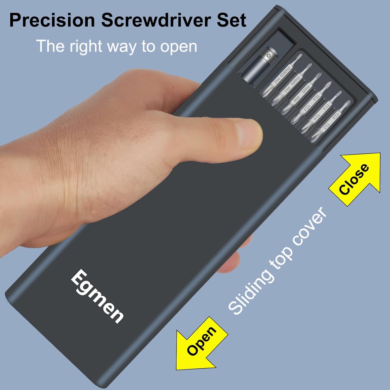 49-Piece Precision Screwdriver Set with Magnetic Case - Small Mini Screwdriver Repair Tool Kit for Doorbell, Glasses, Watch, Computer, Laptop, PS5, Macbook, PS4 - Egmen