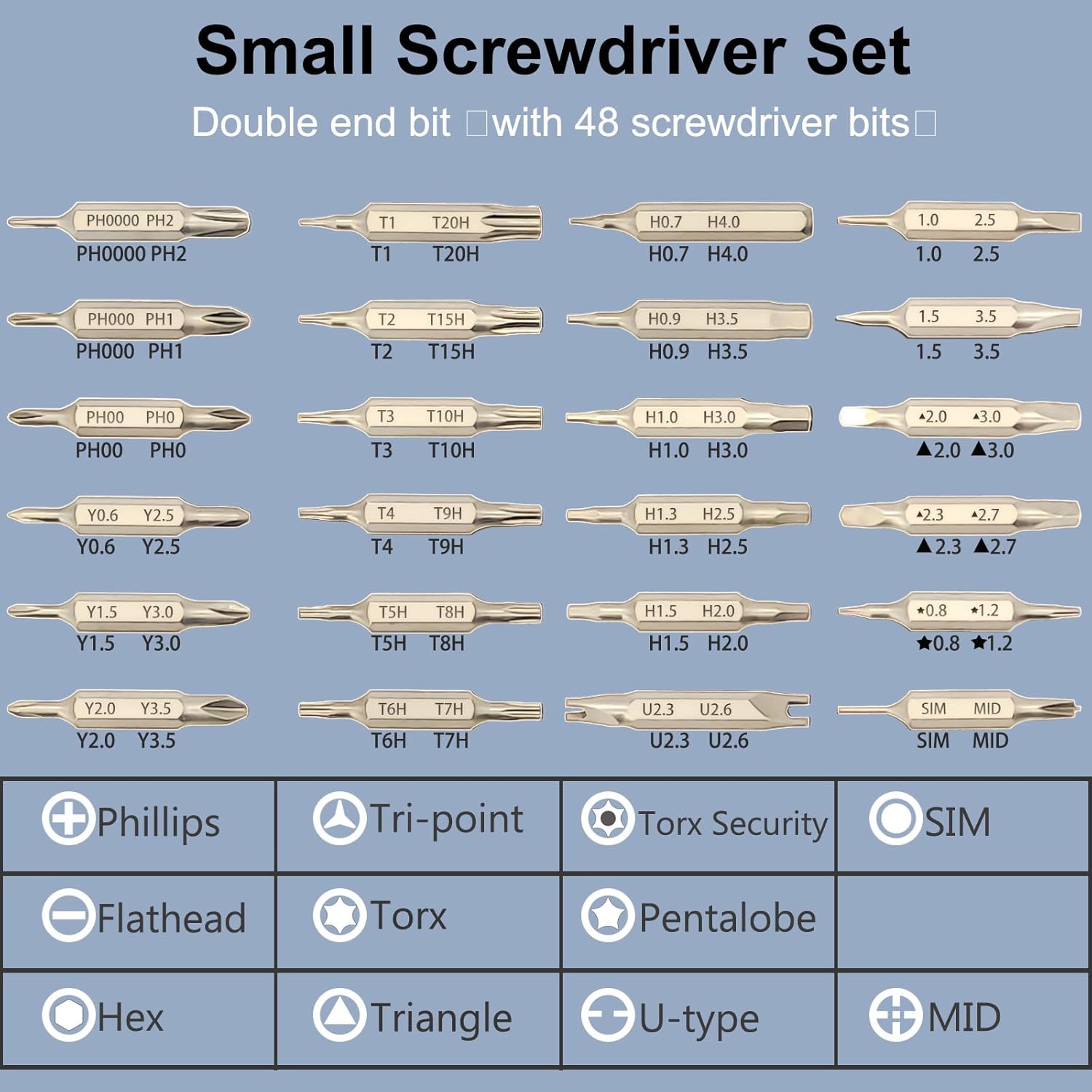 49-Piece Precision Screwdriver Set with Magnetic Case - Small Mini Screwdriver Repair Tool Kit for Doorbell, Glasses, Watch, Computer, Laptop, PS5, Macbook, PS4 - Egmen