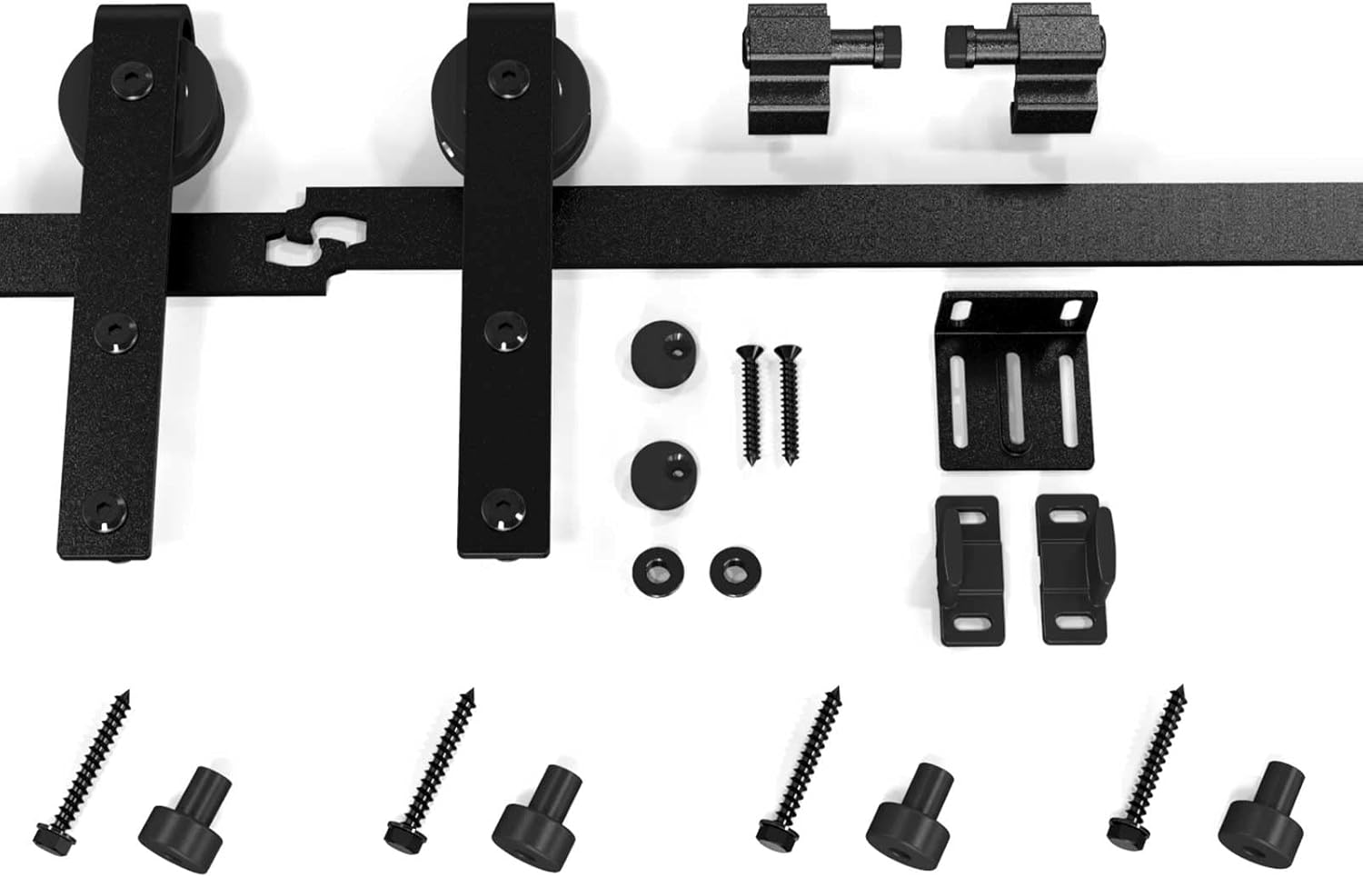 4FT Mini Sliding Barn Door Hardware Kit for Single Cabinet, Perfect for Storage, Window, TV Stand, Closet - No Cabinet Included