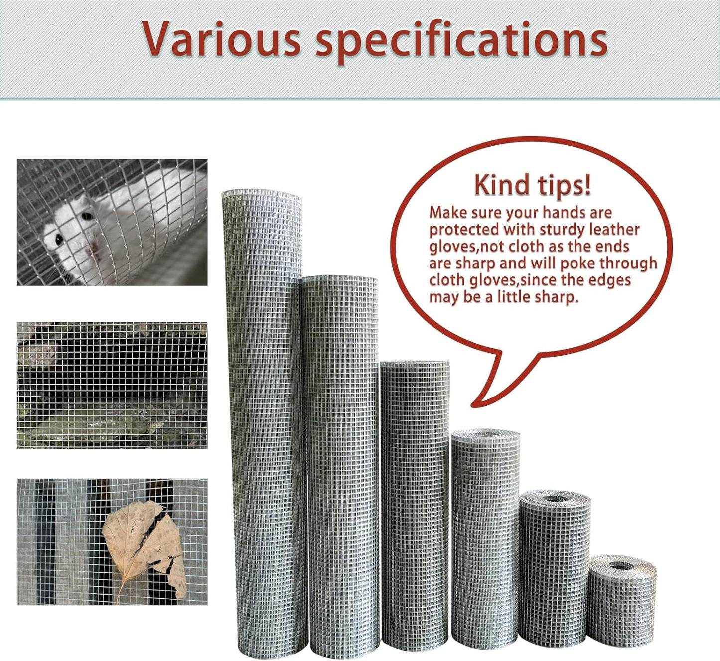 4in x 20ft 1/4 Inch 23 Gauge Galvanized Hardware Cloth Roll for Welded Cage Wire Mesh - Ideal for Handicraft Making - WildKart