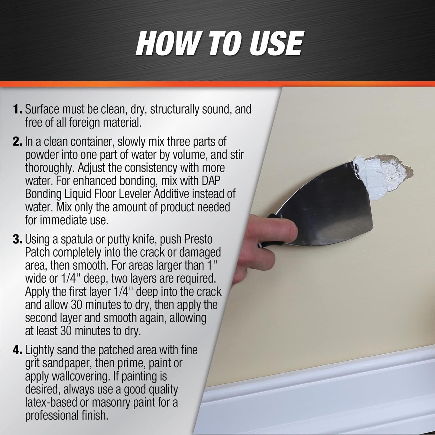 4lb Dap 58505 Presto Patch Multi Purpose Patching Compound