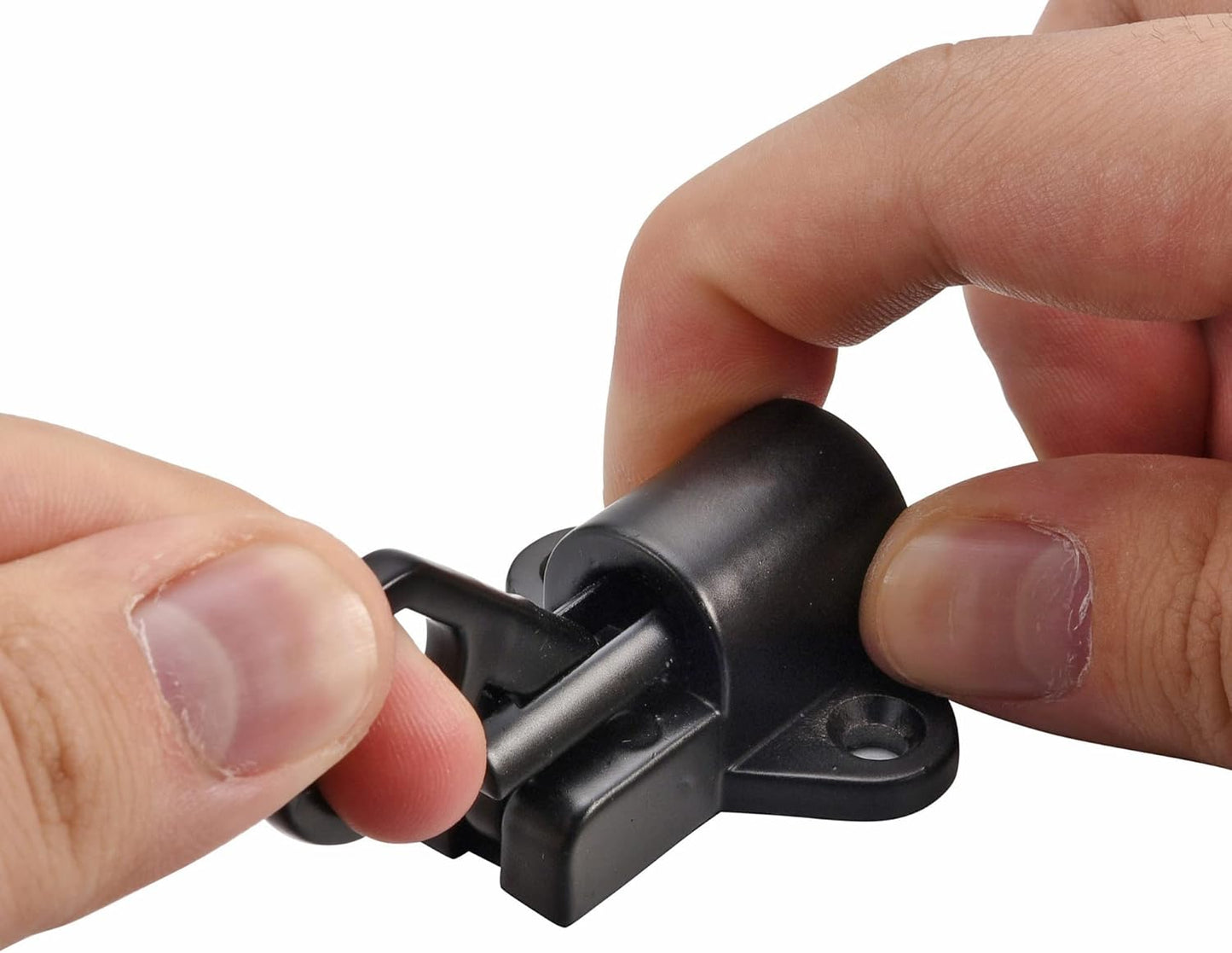 4PC Self-Closing Spring Gate Latch Set for Wooden Fence - Automatic Door Safety Latches - Aluminum Alloy Barrel Slide Lock for Pool, Gate, Cabinet, Window - Black Color