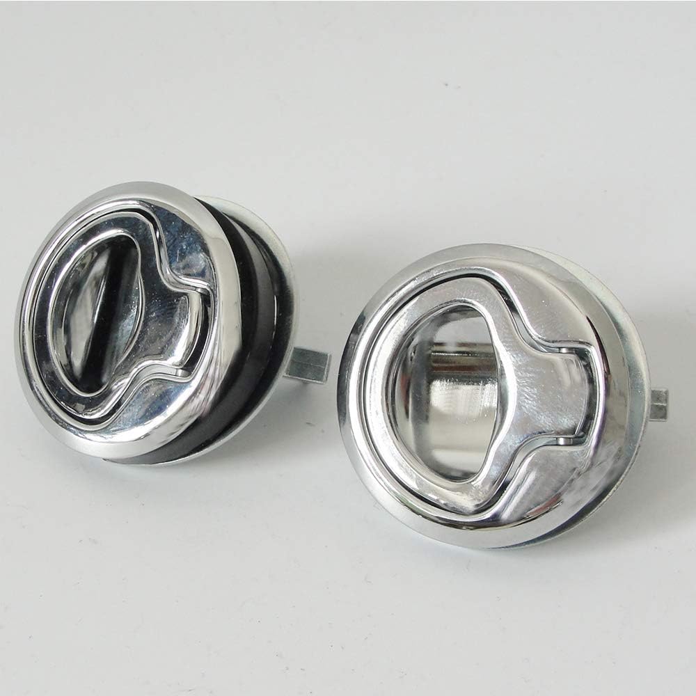 4PCS 1.5" Flush Pull Handle Lift Slam Latch for Boat Deck Door - Marine Cabinet Hardware Lock