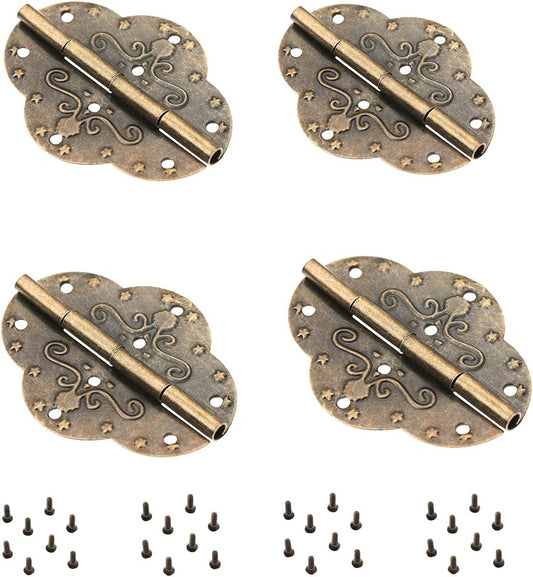 4Pcs Antique Bronze Butterfly Hinges for Wood Box Jewelry Box Wooden Chest Doors - 2.72"X2.09