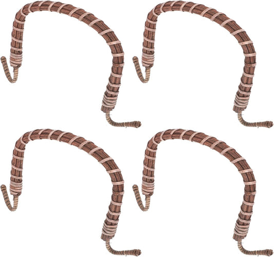 4pcs Cabilock Rattan Teapot Handle - Replacement for Ceramic & Pottery Tea Pots & Unique Purses